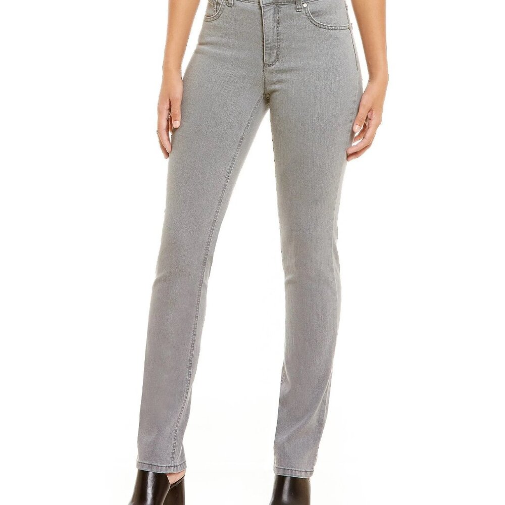 🌸Jones New York 🌸Lexington Straight Jeans 🌸Grey 🌸Size 18 W Petite